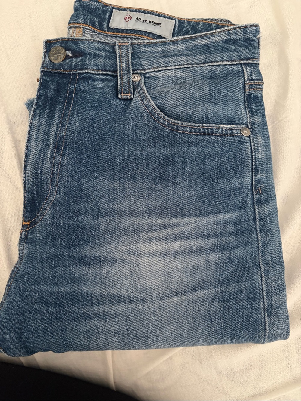 Ag Adriano Goldschmied Straight-Leg Jeans in Light Blue Wash
